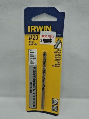 Irwin Industrial Tool 81120ZR #20 (0.1610") Jobber Length Wire Gauge Drill Bit